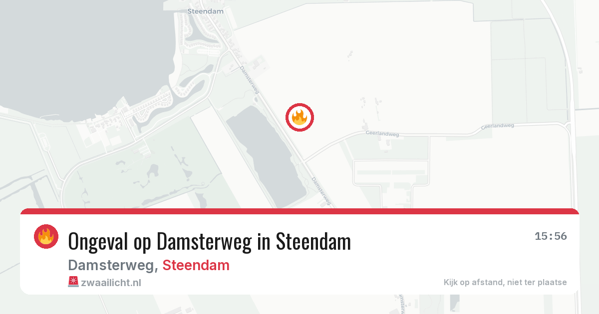 Ongeval op Damsterweg in Steendam — 6 aug 2026