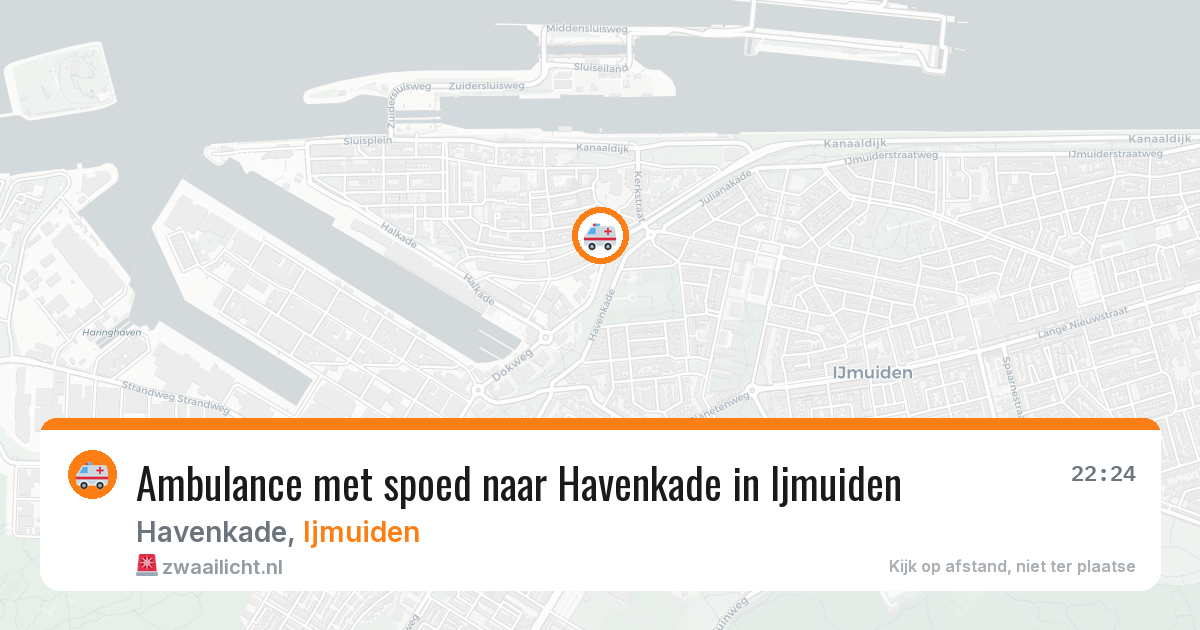 Ambulance met spoed naar Havenkade in Ijmuiden — 3 aug 2026