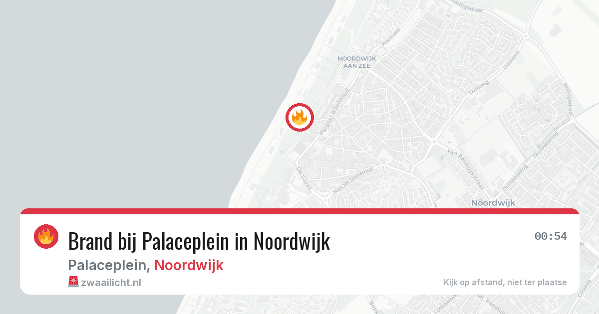 Brand bij Palaceplein in Noordwijk — 26 jul 2026