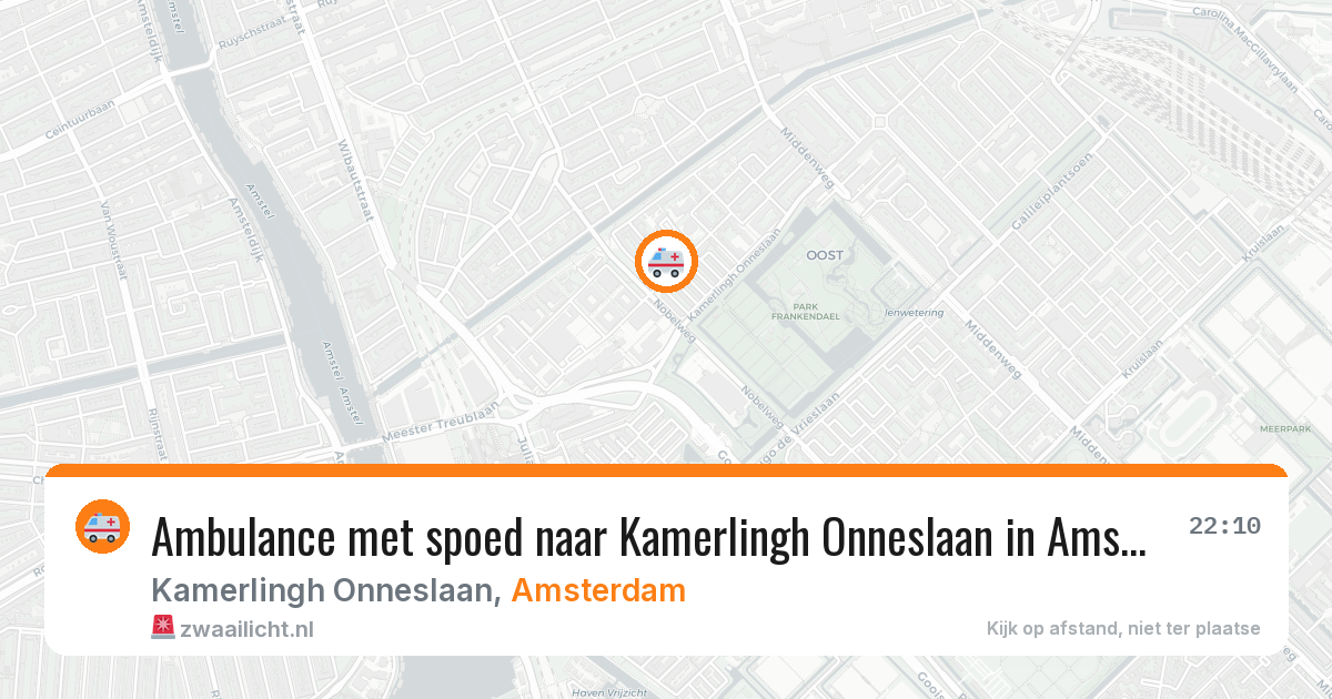 Ambulance met spoed naar Kamerlingh Onneslaan in Amsterdam — 27 jun 2026