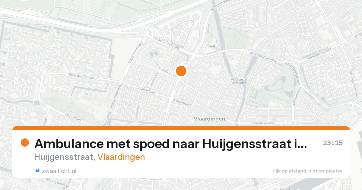 Ambulance met spoed naar Huijgensstraat in Vlaardingen — 7 jul 2026