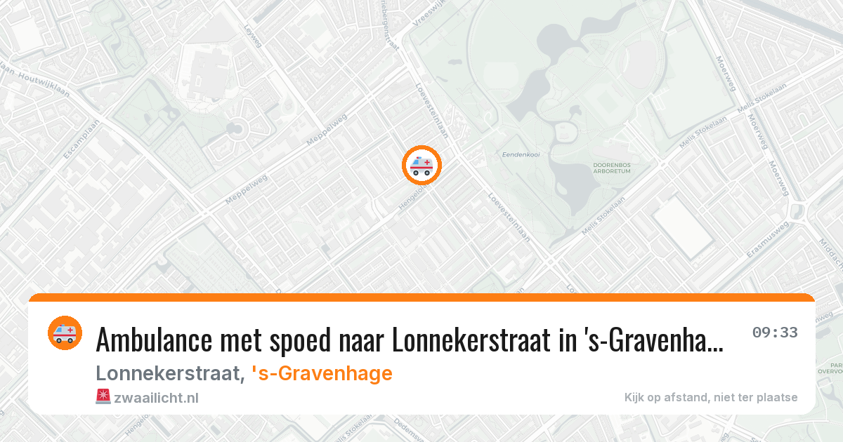 Ambulance met spoed naar Lonnekerstraat in 's-Gravenhage — 9 apr 2026