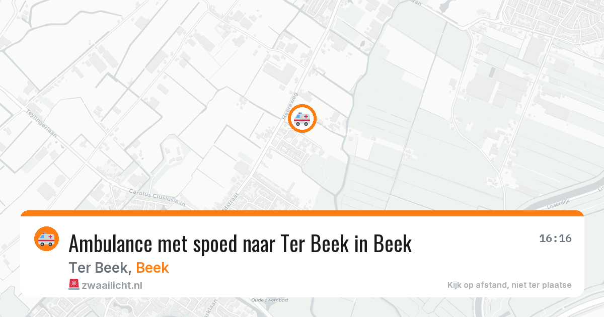 Ambulance met spoed naar Ter Beek in Beek — 30 jul 2026
