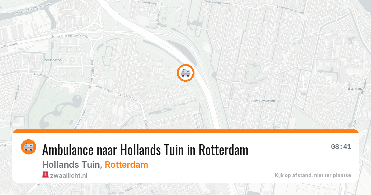 Ambulance naar Hollands Tuin in Rotterdam — 12 mei 2026