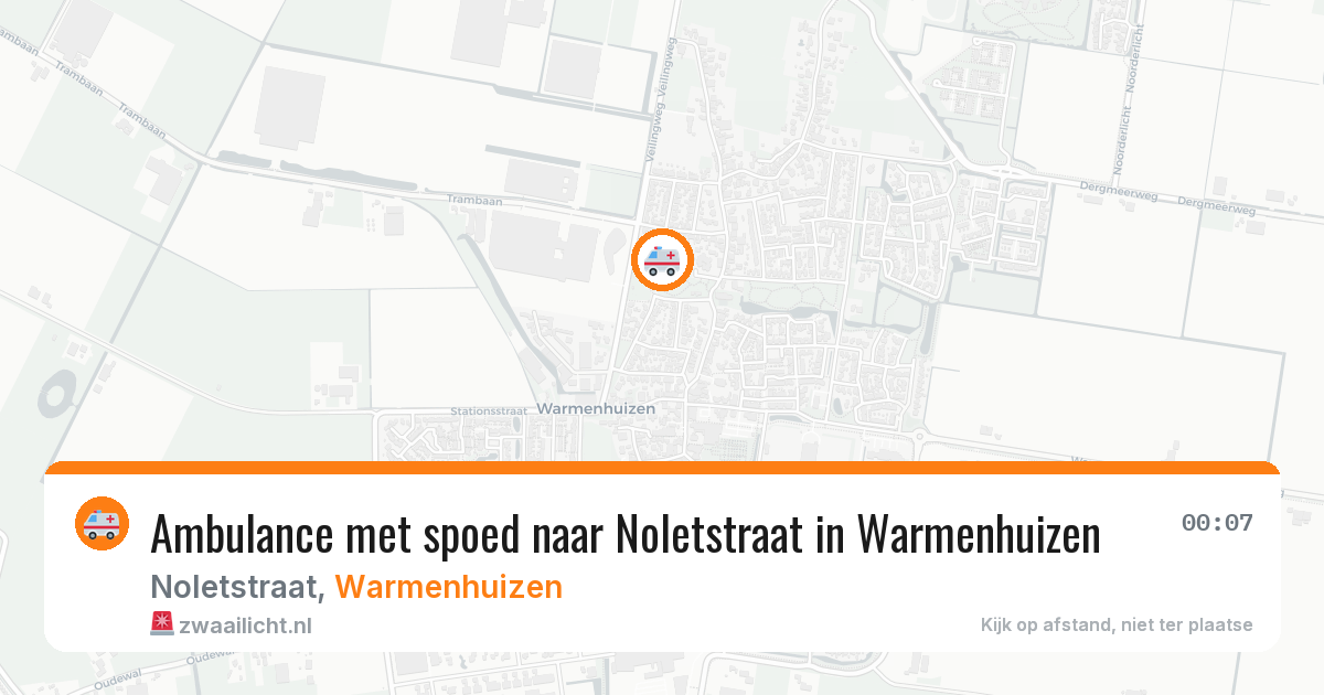 Ambulance met spoed naar Noletstraat in Warmenhuizen — 30 mei 2026