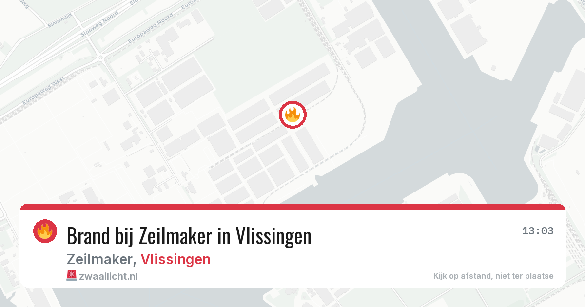 Brand bij Zeilmaker in Vlissingen — 24 jun 2026
