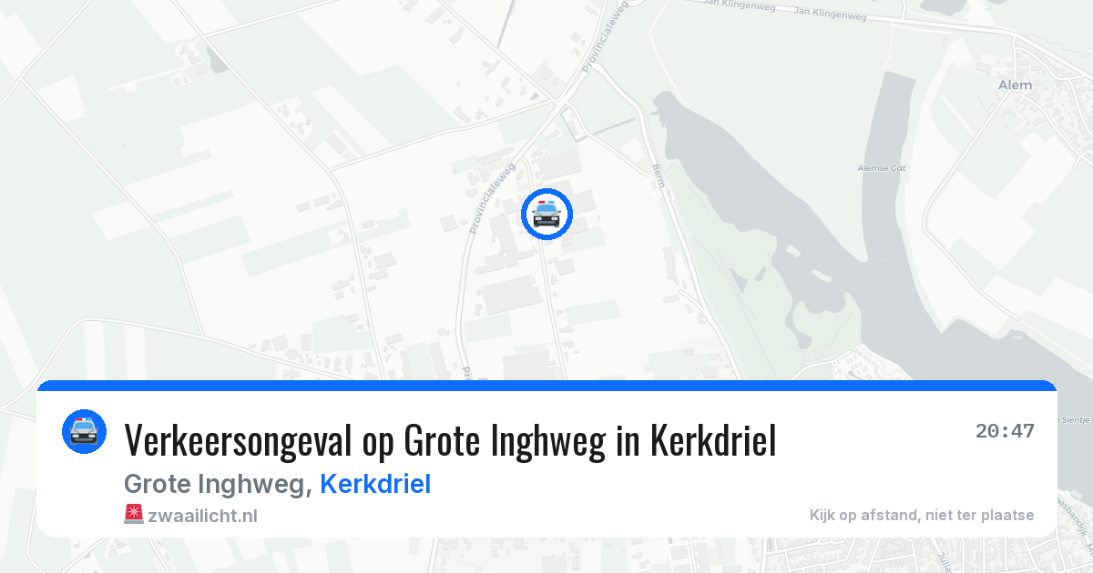 Verkeersongeval op Grote Inghweg in Kerkdriel — 26 mrt 2026