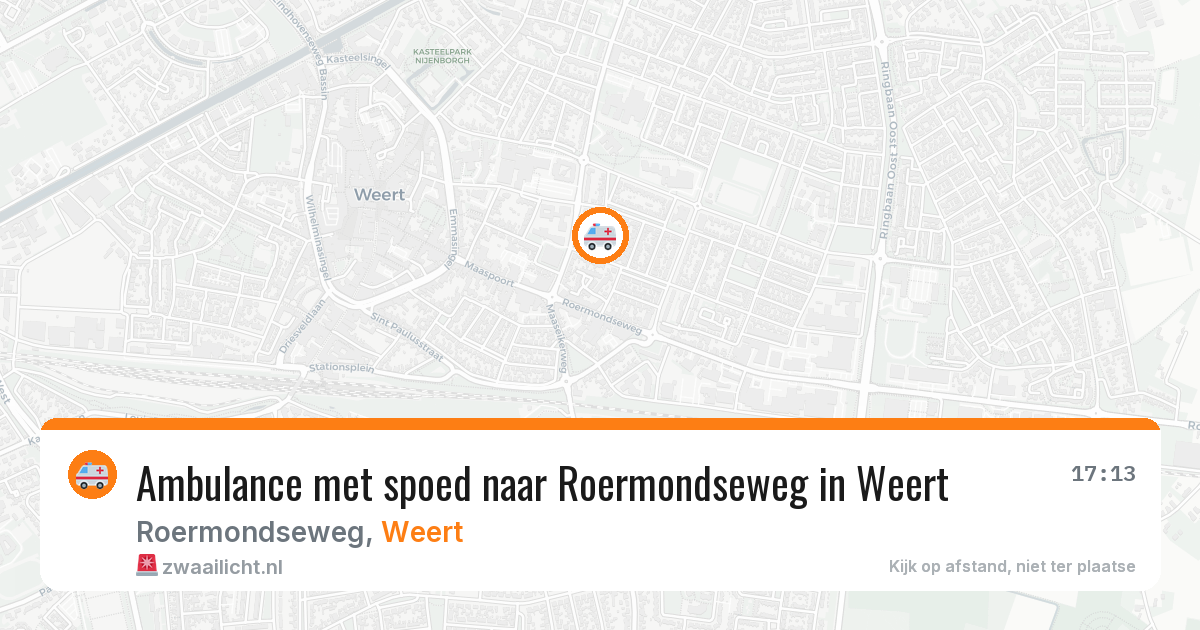 Ambulance met spoed naar Roermondseweg in Weert — 25 jun 2026