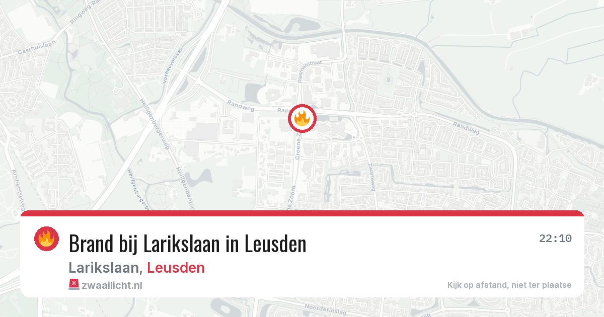 Brand bij Larikslaan in Leusden — 18 mrt 2026