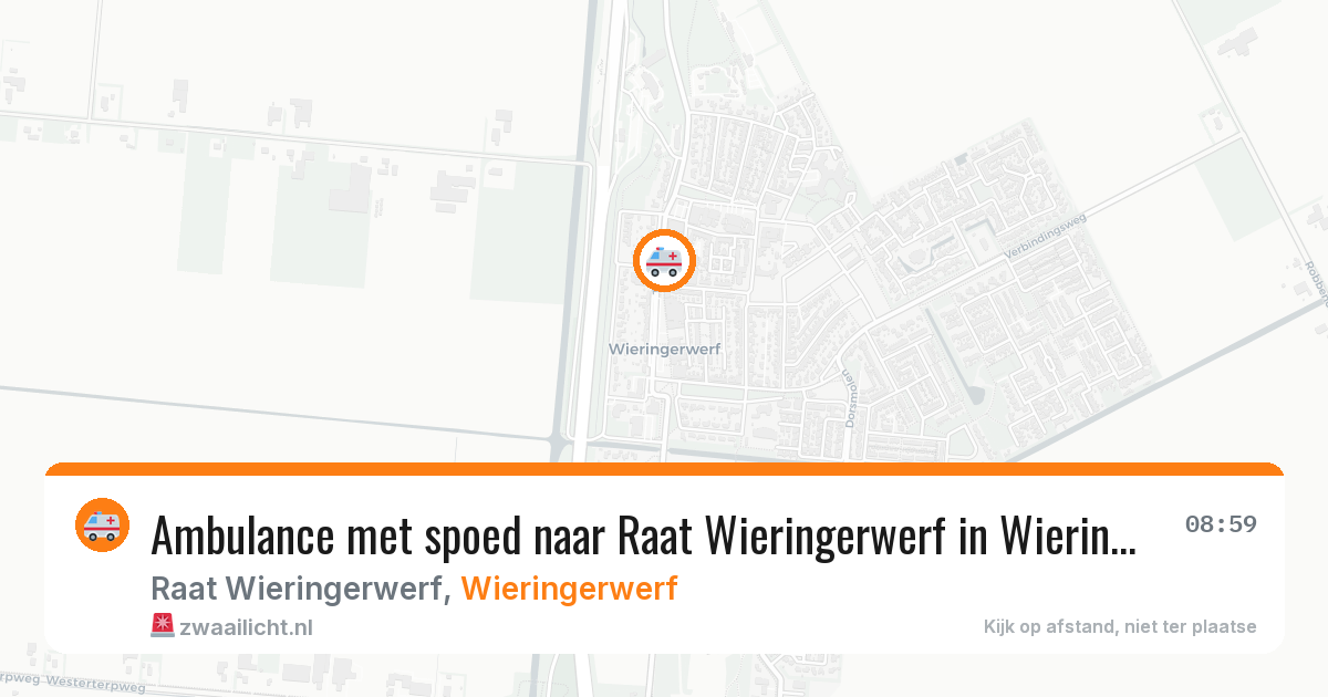 Ambulance met spoed naar Raat Wieringerwerf in Wieringerwerf — 23 feb 2026