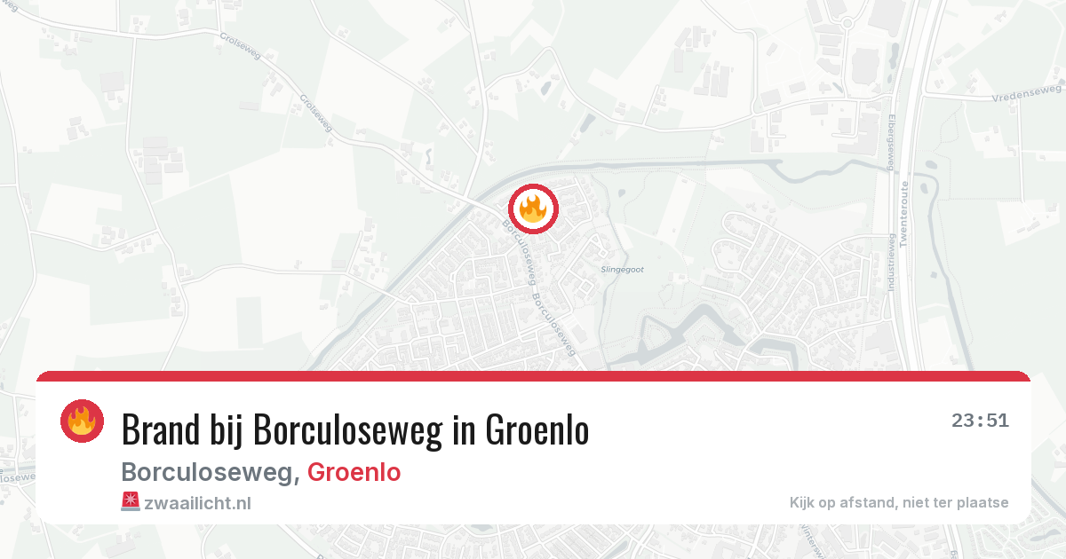 Brand bij Borculoseweg in Groenlo — 17 mei 2026