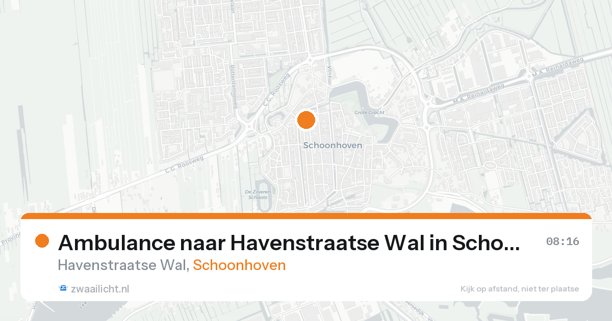 Ambulance naar Havenstraatse Wal in Schoonhoven — 19 aug 2026