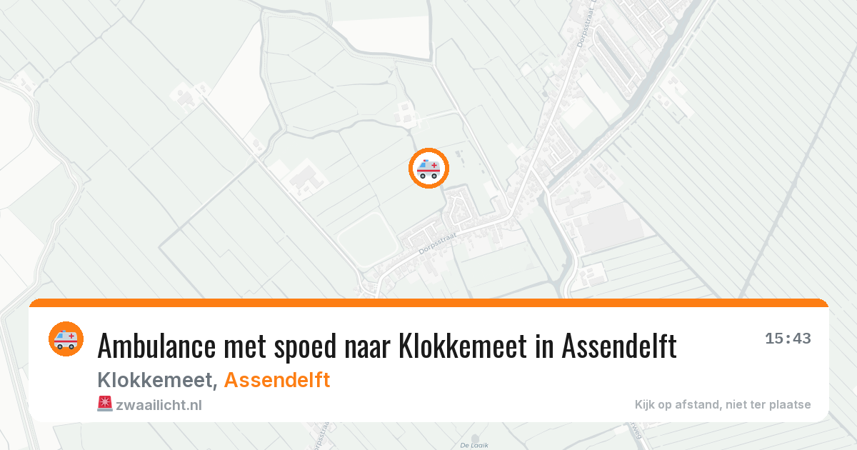 Ambulance met spoed naar Klokkemeet in Assendelft — 17 jun 2026