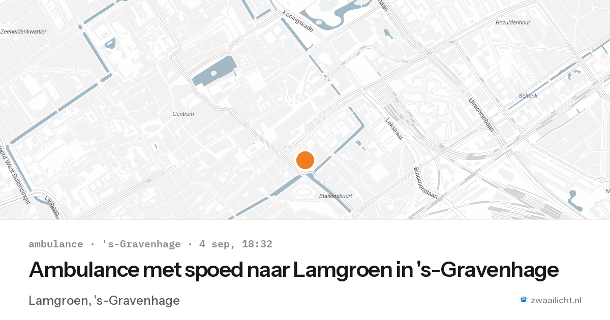 Ambulance met spoed naar Lamgroen in 's-Gravenhage — 4 sep 2026