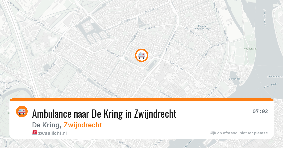 Ambulance naar De Kring in Zwijndrecht — 22 mei 2026
