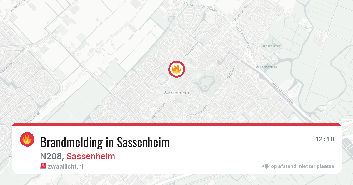 Brandmelding in Sassenheim — 6 jun 2026