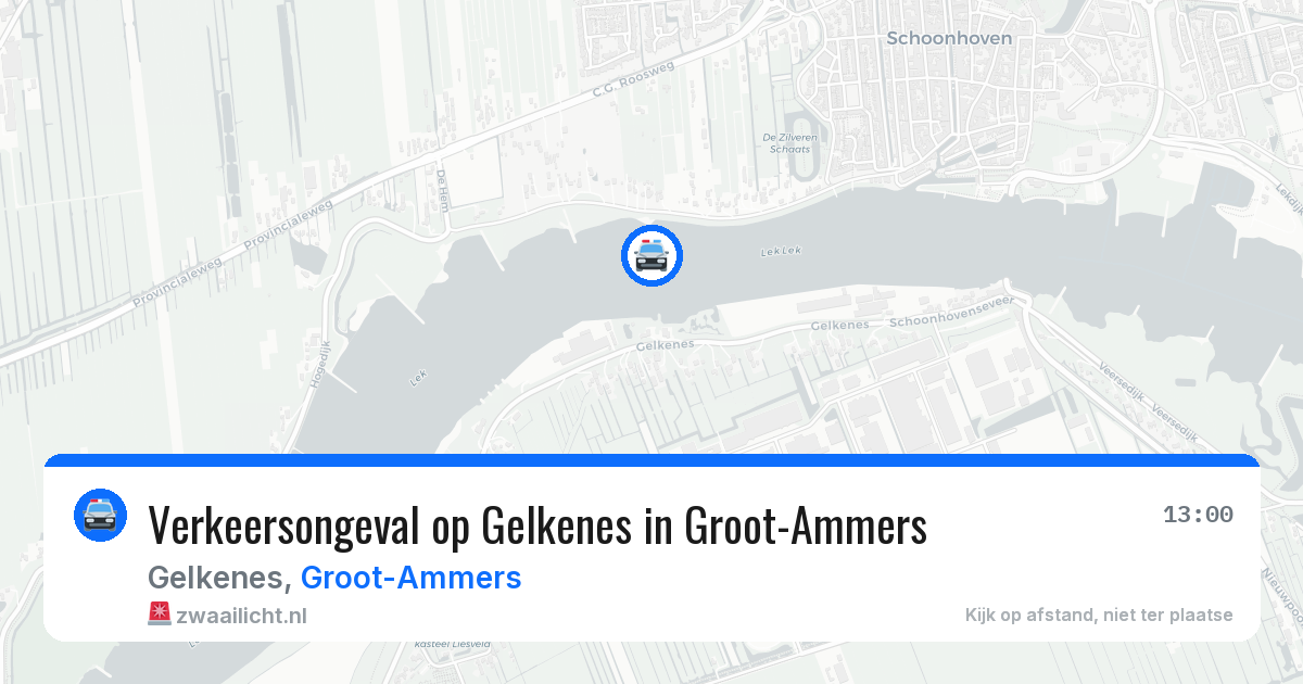 Verkeersongeval op Gelkenes in Groot-Ammers — 21 mei 2026