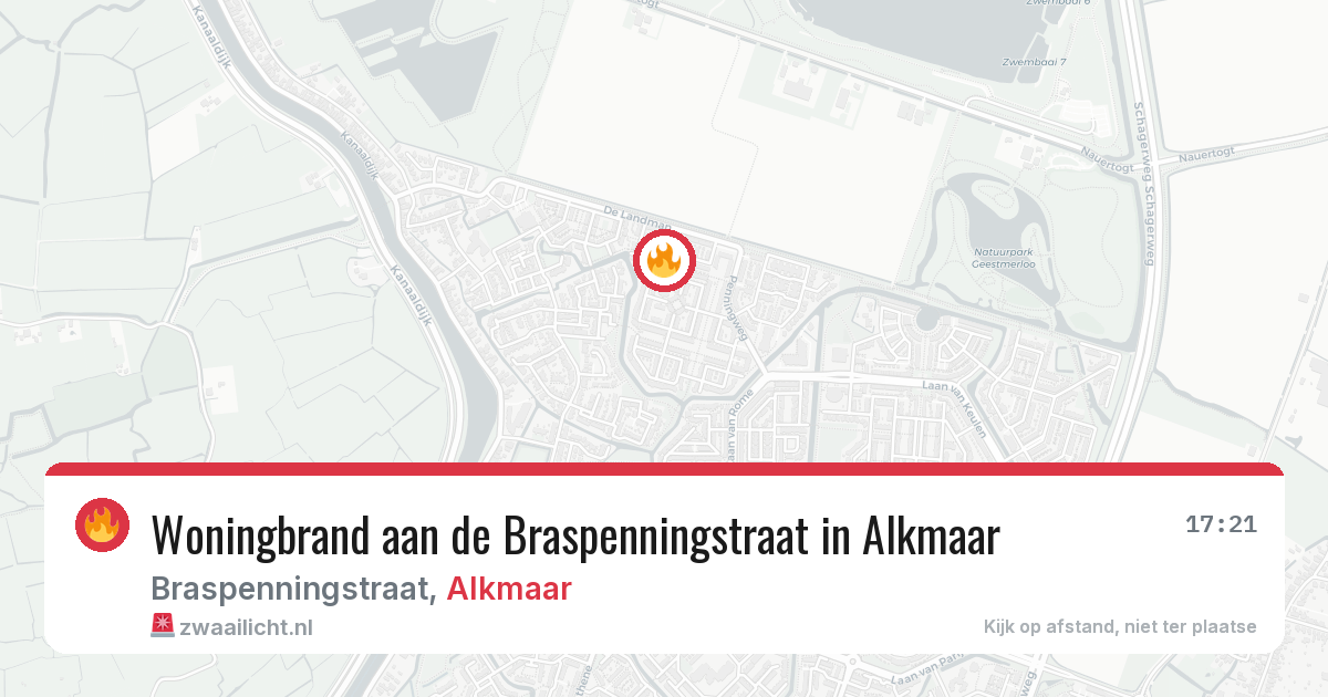 Woningbrand aan de Braspenningstraat in Alkmaar — 4 mrt 2026
