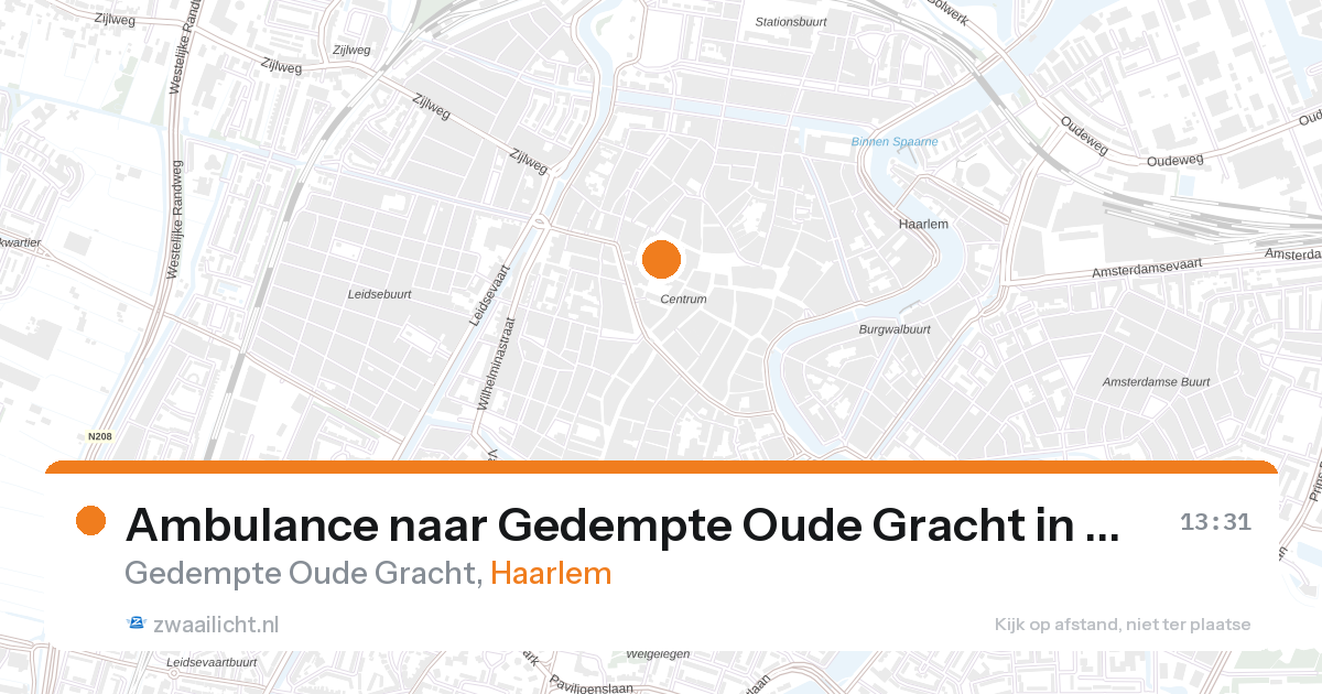 Ambulance naar Gedempte Oude Gracht in Haarlem — 28 aug 2026