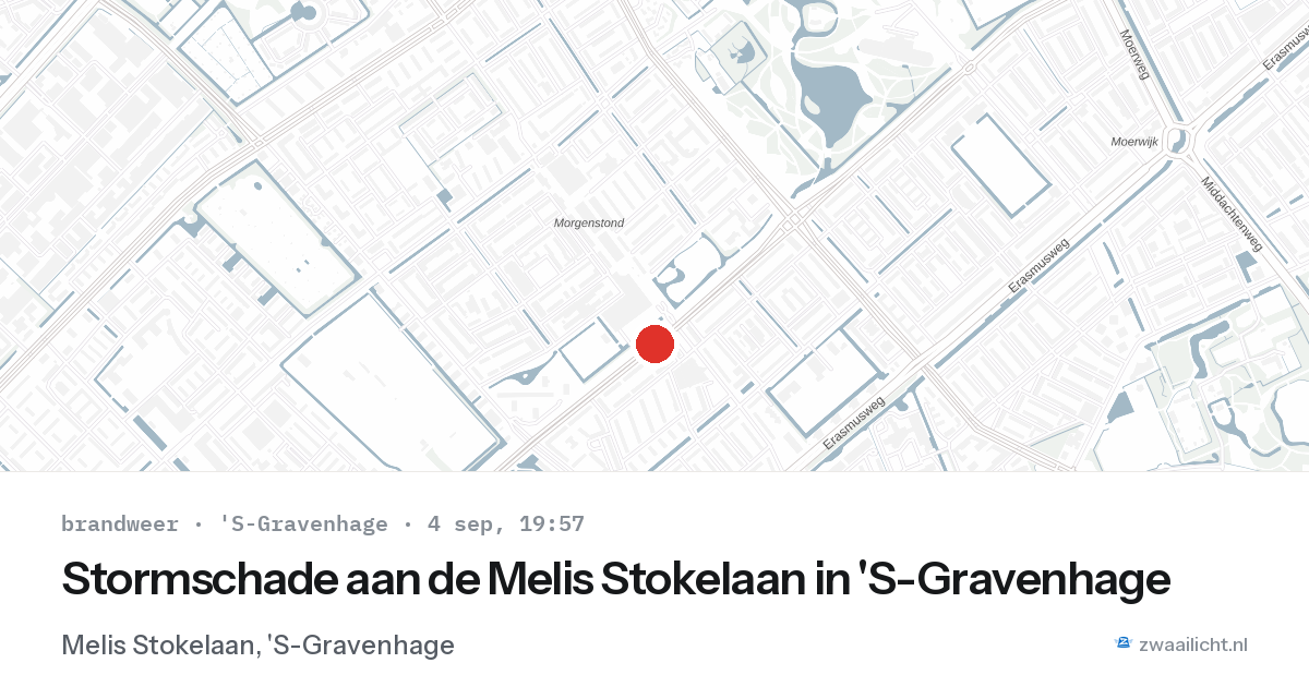 Stormschade aan de Melis Stokelaan in 'S-Gravenhage — 4 sep 2026