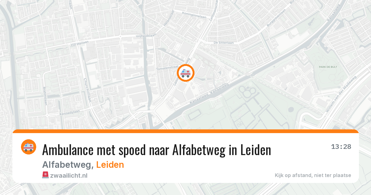 Ambulance met spoed naar Alfabetweg in Leiden — 1 jul 2026