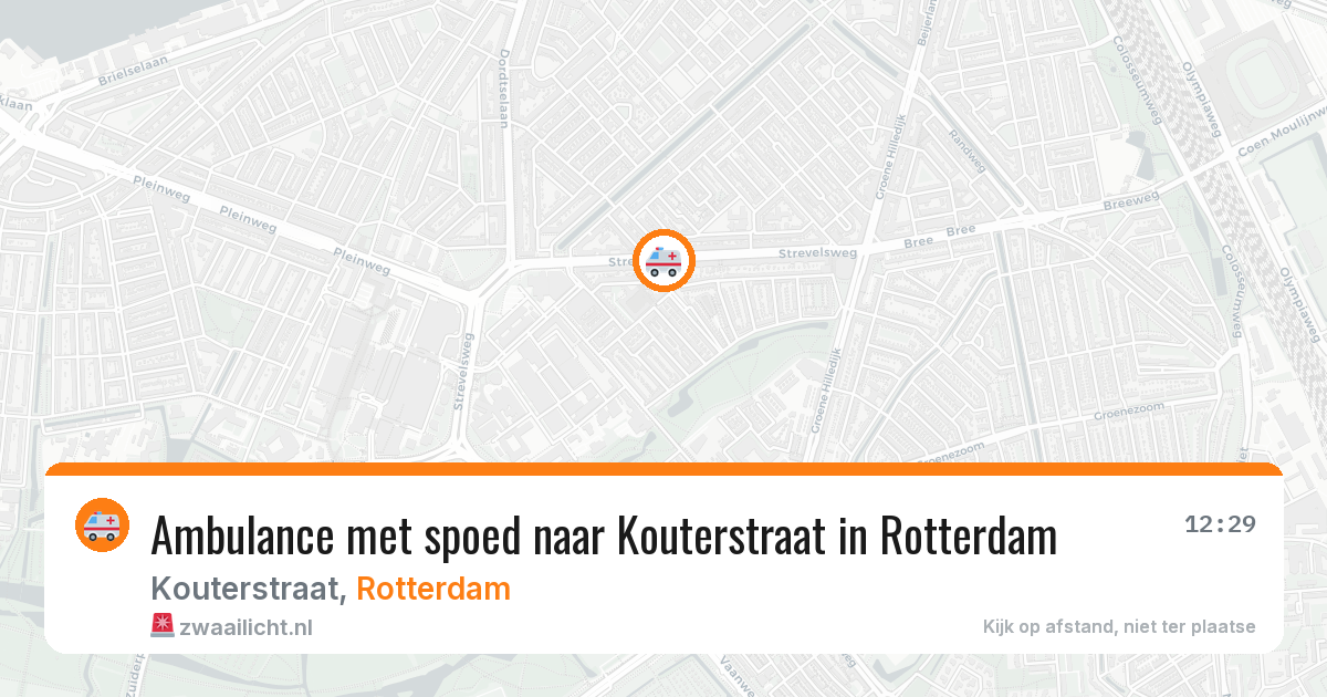 Ambulance met spoed naar Kouterstraat in Rotterdam — 6 apr 2026