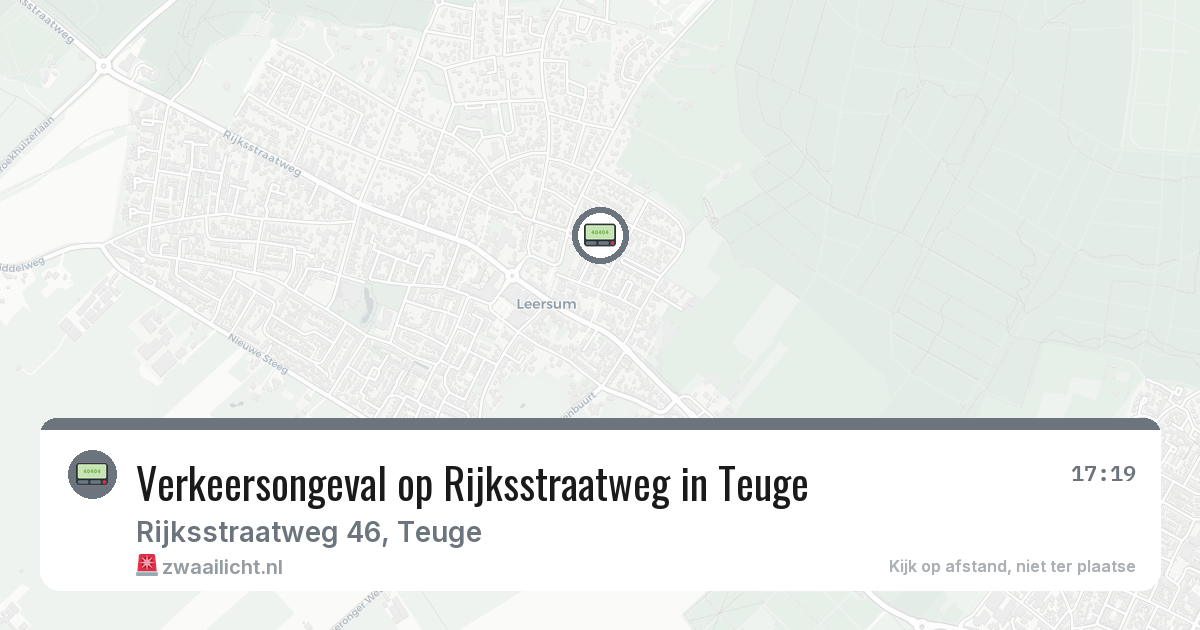 Verkeersongeval op Rijksstraatweg in Teuge — 24 feb 2026