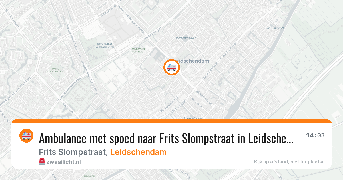 Ambulance met spoed naar Frits Slompstraat in Leidschendam — 17 jul 2026