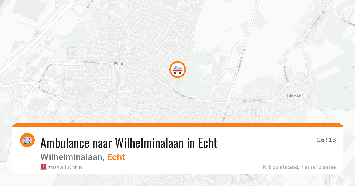 Ambulance naar Wilhelminalaan in Echt — 10 jul 2026