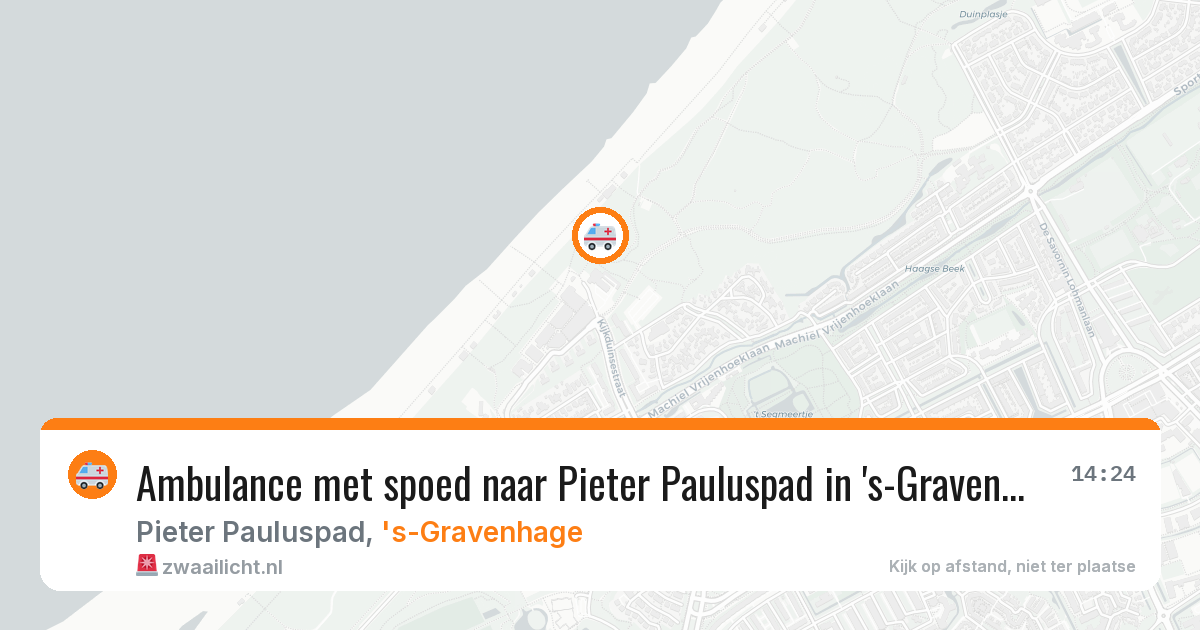 Ambulance met spoed naar Pieter Pauluspad in 's-Gravenhage — 19 jun 2026