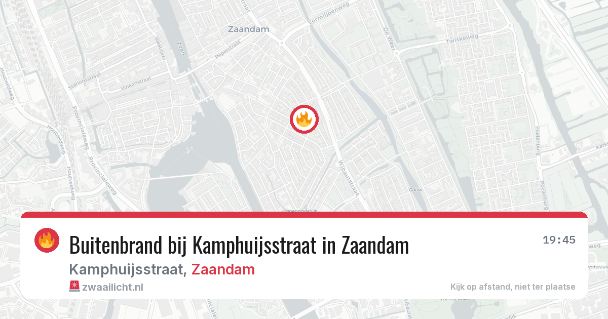 Buitenbrand bij Kamphuijsstraat in Zaandam — 17 mei 2026