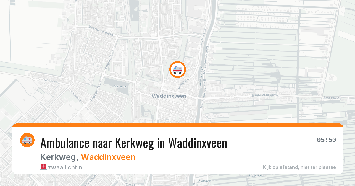 Ambulance naar Kerkweg in Waddinxveen — 13 aug 2026