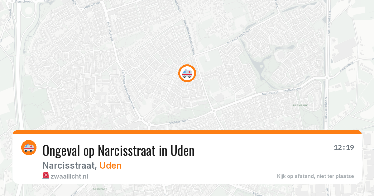 Ongeval op Narcisstraat in Uden — 29 apr 2026