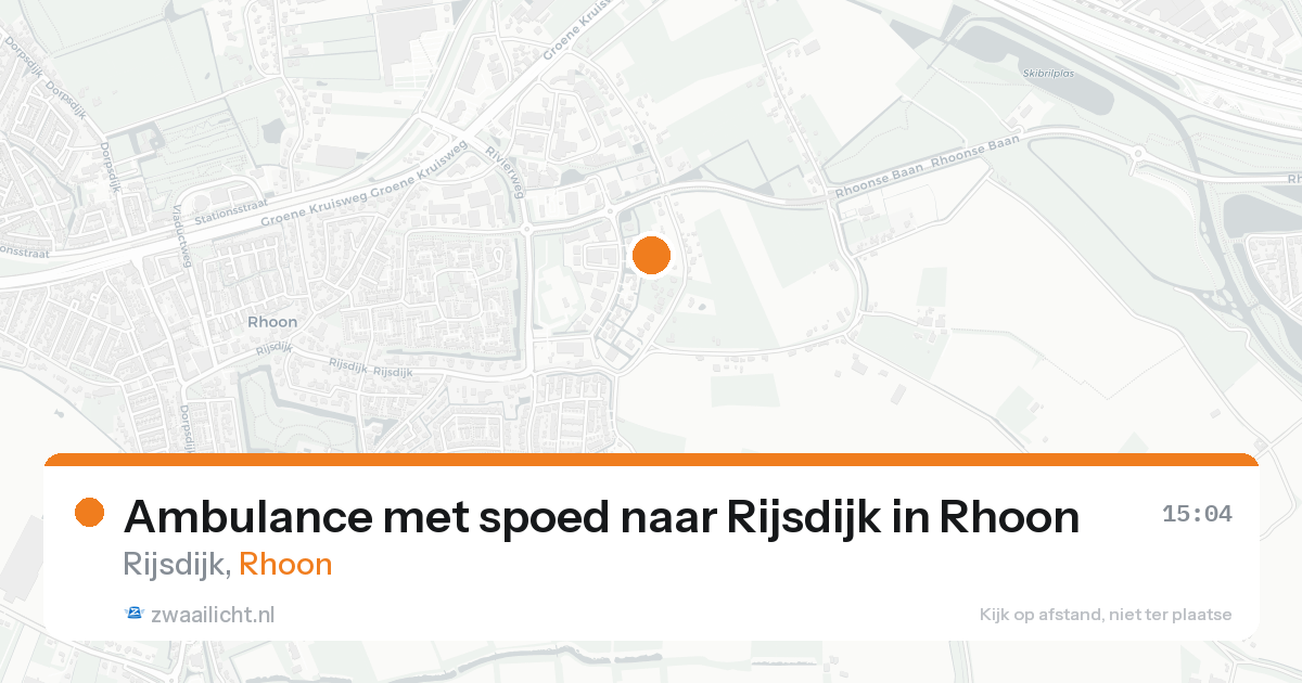 Ambulance met spoed naar Rijsdijk in Rhoon — 15 aug 2026
