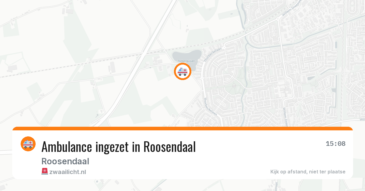 Ambulance ingezet in Roosendaal — 10 aug 2026