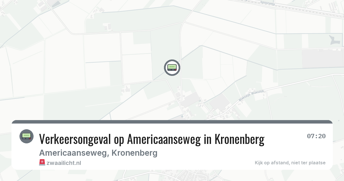 Verkeersongeval op Americaanseweg in Kronenberg — 5 jun 2026