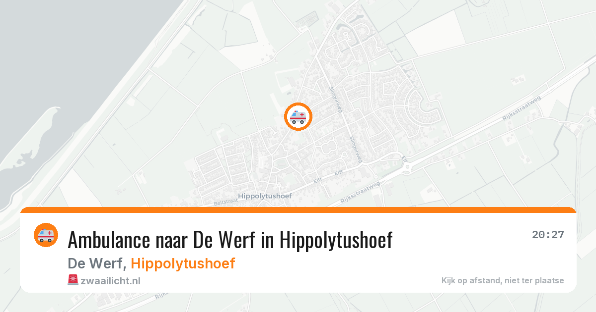 Ambulance naar De Werf in Hippolytushoef — 11 jul 2026