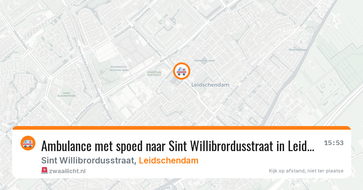 Ambulance met spoed naar Sint Willibrordusstraat in Leidschendam — 25 mei 2026