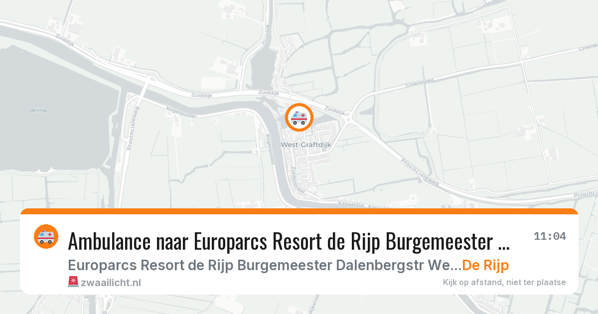 Ambulance naar Europarcs Resort de Rijp Burgemeester Dalenbergstr West-graftdijk in De Rijp — 1 apr 2026