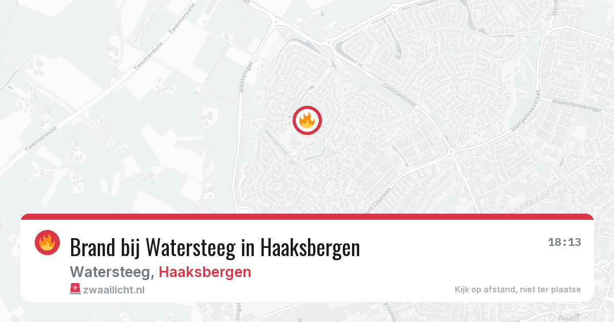 Brand bij Watersteeg in Haaksbergen — 29 mei 2026