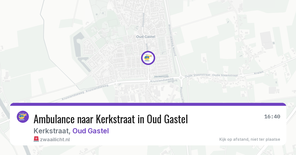 Ambulance naar Kerkstraat in Oud Gastel — 2 jun 2026