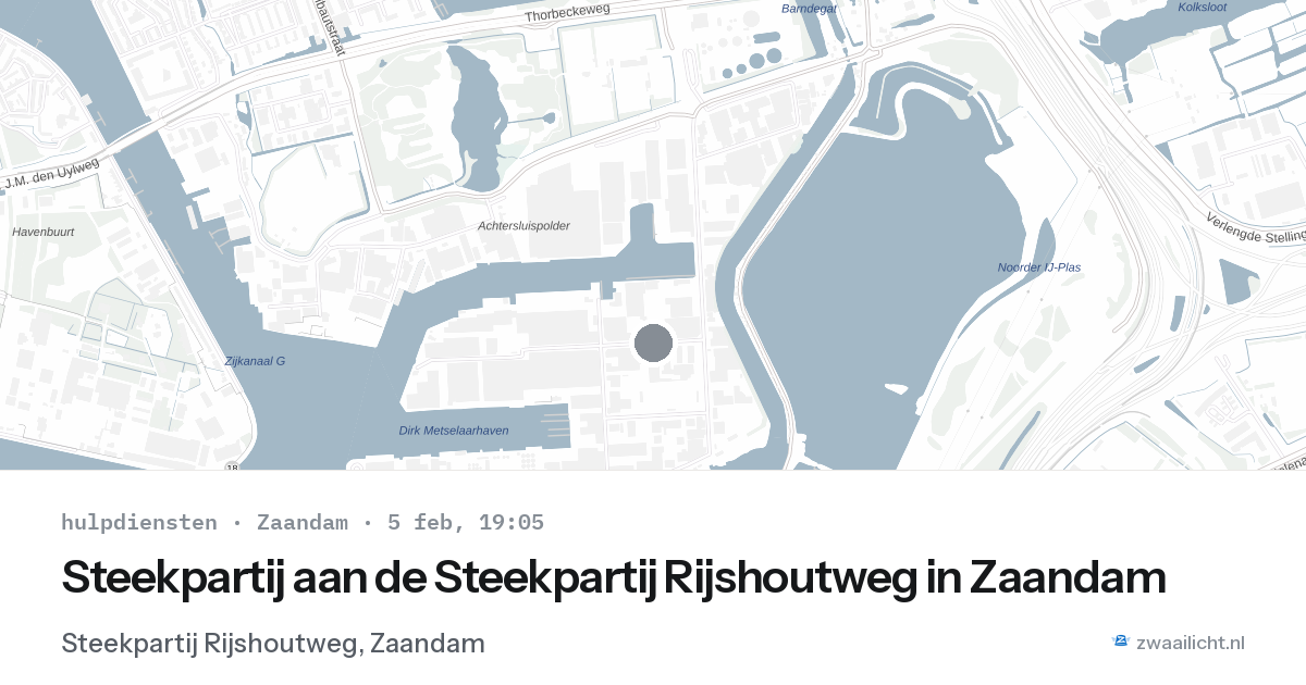 Steekpartij aan de Steekpartij Rijshoutweg in Zaandam — 5 feb 2026