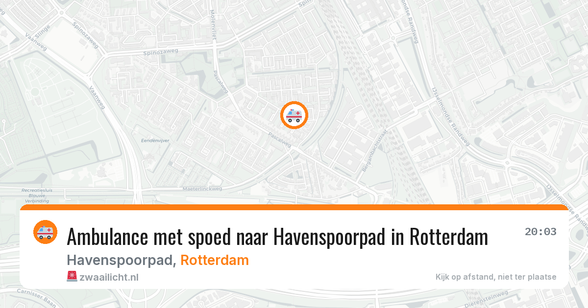 Ambulance met spoed naar Havenspoorpad in Rotterdam — 16 jul 2026
