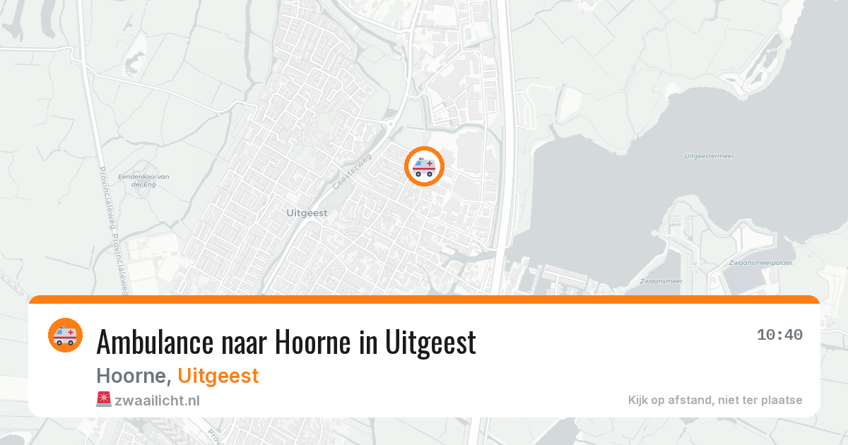 Ambulance naar Hoorne in Uitgeest — 6 mei 2026