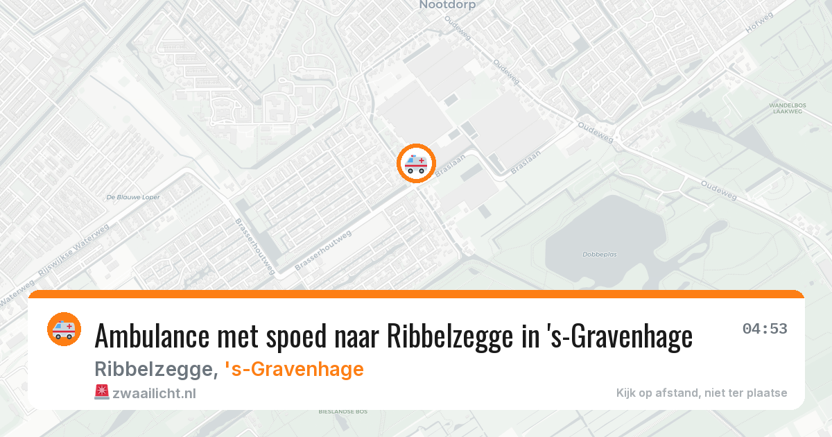 Ambulance met spoed naar Ribbelzegge in 's-Gravenhage — 1 jul 2026