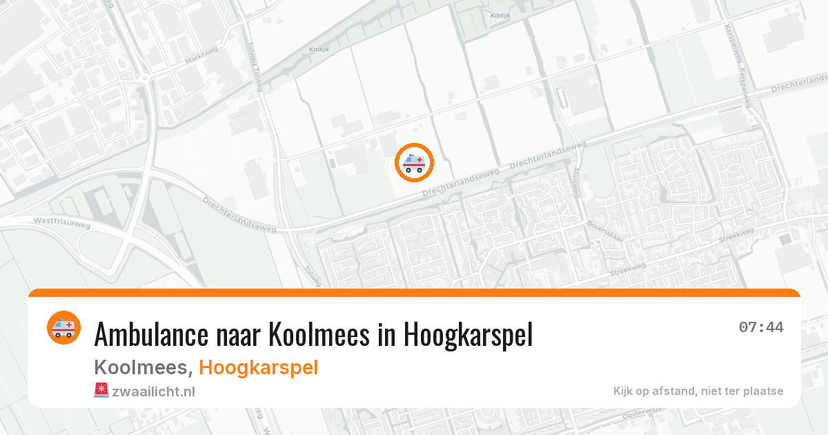 Ambulance naar Koolmees in Hoogkarspel — 2 aug 2026