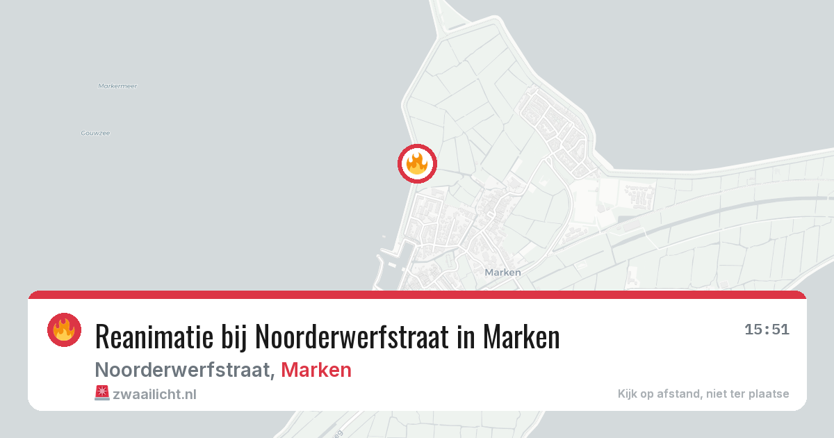 Reanimatie bij Noorderwerfstraat in Marken — 6 jul 2026