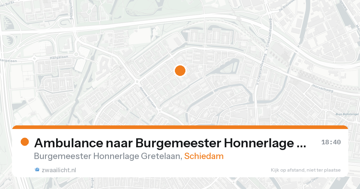 Ambulance naar Burgemeester Honnerlage Gretelaan in Schiedam — 24 aug 2026