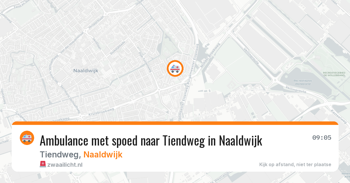 Ambulance met spoed naar Tiendweg in Naaldwijk — 6 jul 2026