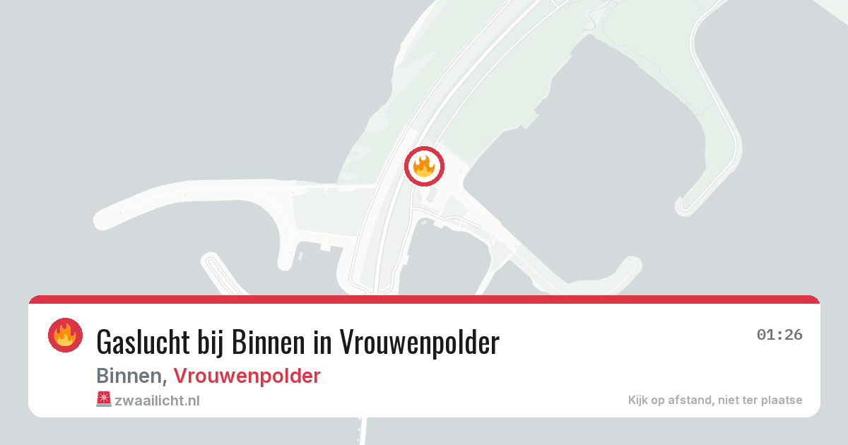 Gaslucht bij Binnen in Vrouwenpolder — 11 mei 2026
